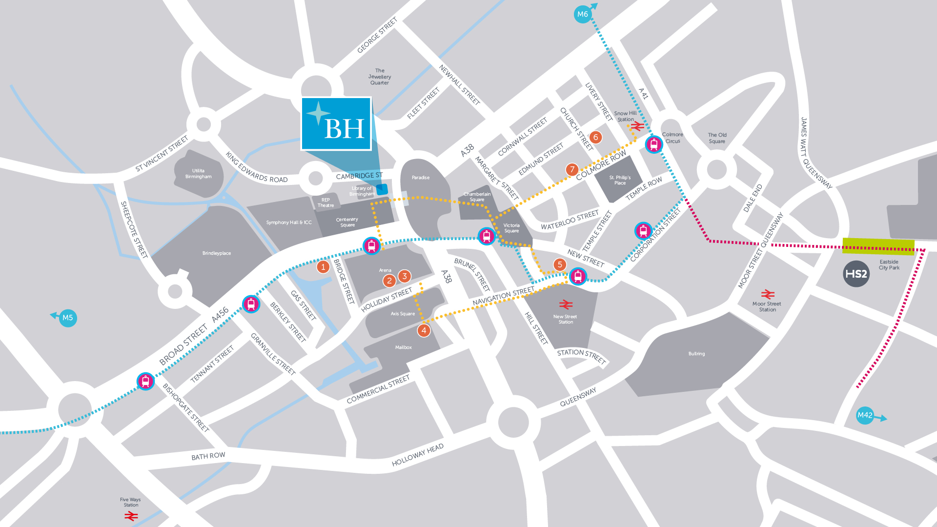 Connectivity map of Baskerville House and surround area